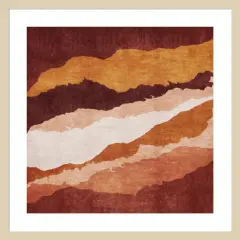 Hardal Catlak Katmanlar2 by Emel Tunaboylu Wood Framed Wall Art Print