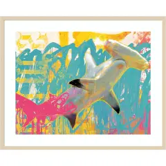 Swim by Porter Hastings Wood Framed Wall Art Print