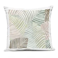 Stupell Industries Striped Foliage Illusion Outdoor Pillow, 18 x 7 x 18