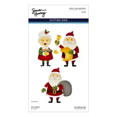 Spellbinders Etched Dies By Simon Hurley-The Clauses, North Pole Friends