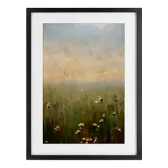 Stupell Industries Tall Grass with Flowers Framed Print Under Glass, design by LSR Creative Studio