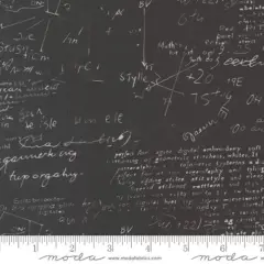 Black Modern Backgrounds Equations Cotton Wideback Fabric Per Yard