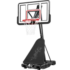 Best Choice Products Adjustable 4.4-10ft Basketball Hoop, Portable Goal w/Shatterproof Backboard, Ball Return White