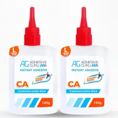 ADHESIVE GURU AG240G CA Glue 3.5 oz. Super Glue for Wood Working, DIY & Craft, Repairs, Multi-Purpose Clear Cyanoacrylate Adhesive