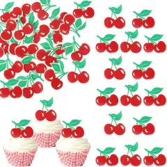 Edible Cherry Cupcake Toppers