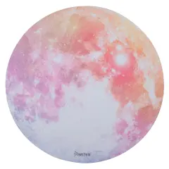 Insten Round Galaxy Mouse Pad for Home Office Gaming Computer Desk, Smooth Non Slip Rubber Mat, Pink Moon