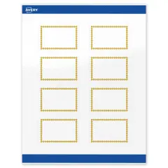 Avery Printable Rectangle Labels, Gold Beads, 2" x 3", Glossy White Rectangle Labels, Permanent, Laser/Inkjet, 80ct, Great for Product Labels
