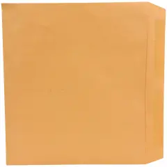 School Smart No Clasp Envelopes with Gummed Flap, 10 x 13 Inches, Kraft Brown, Box of 100