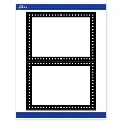 Avery Printable Rectangle Invitation Cards, Black and White Polka Dots, 5" x 7", Matte White Rectangle Invitation Cards, Laser/Inkjet, 20ct, Great for Invitation Cards