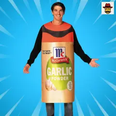 Adults McCormick Garlic Powder Spice Costume Funny Seasoning Outfit