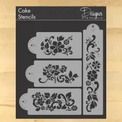Floral Explosion Cake Stencil Set | C433 by Designer Stencils | Cake Decorating Tools |