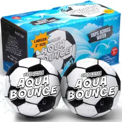 Ultimate Larger 3&rdquo; Size Skip Balls (Soccer) Beach Pool Toys for Kids Ages 3-14 Years Old Boys Girls Summer Gifts for Teens Family Fun Water Games Adult Men Women Best Birthday Present
