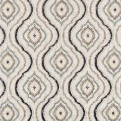 Oxford - Blue Abstract & Geometric Upholstery Fabric 54 Inches"
