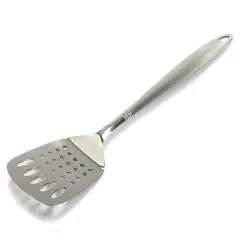 Chef Craft 12.5" Stainless Steel Slotted Turner Spatula with Attractive Brushed Finish Handle