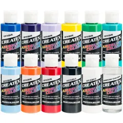 12 Color Opaque Airbrush Paint Set, 2 oz. Bottles