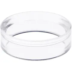 Plymor Clear Acrylic Egg, Marble, Ball or Sphere Display Holder Stand, 0.5" H x 1.625" W