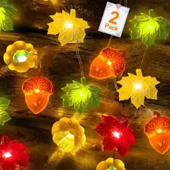 2 Pack 3D Pumpkin Lights Fall Decorations