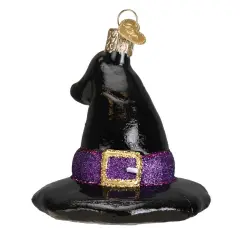 Old World Christmas 3.0 Inch Witch's Hat Halloween Tree Ornament , Halloween Ornament Black
