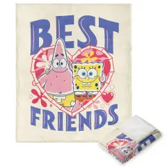 Nickelodeon Spongebob Squarepants Valentine's Day Silk Touch Throw Blanket Best Friends