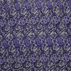 1 Yard Traditional Polynesian Fijian Print Fabric 100% Cotton Light Barkcloth, 45 inches Width Purple