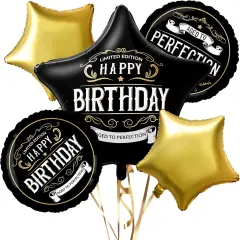 Black and Gold Better With Age Foil Balloon for Men