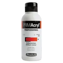 Schmincke Primacryl Professional Fluid Acrylic - Brilliant Orange, 250 ml bottle