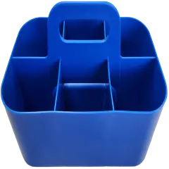 Enjoy Organizer Small Stackable and Portable Simple 6-Compartment Art Caddy - Made In USA Blue