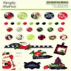 Simple Stories Simple Vintage Christmas Lodge Decorative Brads