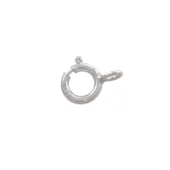JewelrySupply Spring Ring Clasp 5mm w/Open Ring Sterling Silver