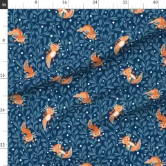 Various Fabrics by the Yard or Fat Quarter Blue Leaves Children Bubbles Kids Axolotl Cute Custom Printed Fabric by Spoonflower