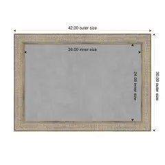 Trellis Wood Framed Magnetic Board Trellis Silver