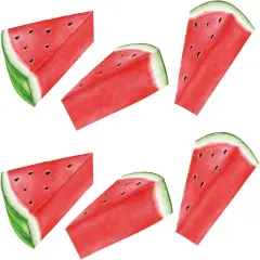 3-D Watermelon Centerpieces, 5.5" x 4.5", Set of 6- Summer Table Decorations, Fruit Cutouts, Birthday Party Supplies