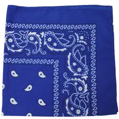 Pack of 12 X-Large Paisley Cotton Printed Bandana - 27 x 27 inches