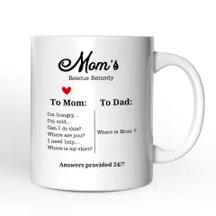 To Mom VS To Dad Funny Mug, Moms Rescue Remedy Gift