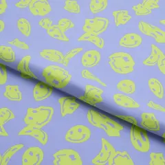 Smiley Face Printed Spandex Fabric