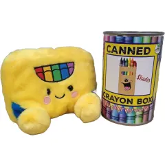 CANNED CRAYON BOX STUFFED ANIMAL