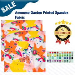 Anemone Garden Printed Spandex Fabric