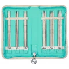 KnitPro Mindful Gracious Set - Stainless Steel Double Point Needles - 6 Sizes US 0, 1, 1.5, 2, 2.5 & 3