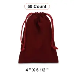 Velour Jewelry Pouch 4" x 5 1/2" Storage for Larger Pieces