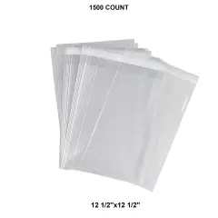 Premium Self-Sealing Lip Bags 12 1/2" x 12 1/2" 1.6 mil