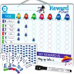 Magnetic Behavior Chore Chart for Kids - Boys Edition