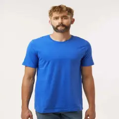 Tultex&reg; Crewneck Short Sleeve Combed Cotton Classic T-Shirt Royal