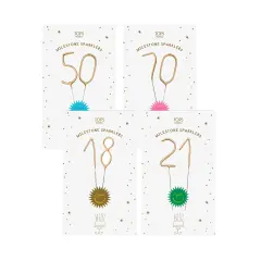MILESTONE NUMBER SPARKLER CARD - 60