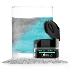 Brew Glitter - Teal Color Changing Edible Drink Glitter (4g, x1 Flip-Cap Jar) for Beer, Cocktails and Beverages