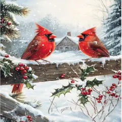 Winter Cardinal Christmas Diamond Painting Kits for Adults (12x16 inch)