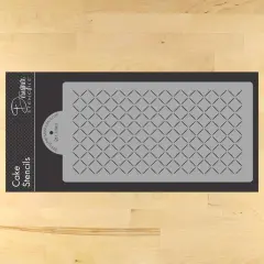 Zoe Clark (2 cm) Diamond Netting Cake Stencil Side | C1040 by Designer Stencils | Cake Decorating Tools | Baking Stencils for Royal Icing, Airbrush, Dusting Powder | Reusable Plastic Food Grade Stencil for Cakes | Easy to Use & Clean Cake Stencil