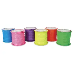 Pepperell Rexlace Plastic Lacing - Set of 6, Neon Colors, 300 yds
