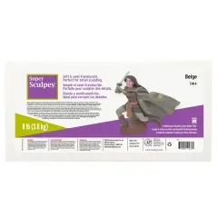 Super Sculpey: Polymer Clay: Beige - 8 lb Pack - Soft Oven Bake Clay, Non-Toxic, Created For Advanced Sculptors-Artists-Model Makers-Movie Studios