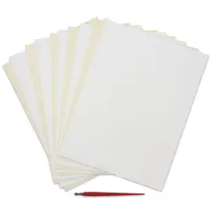 Essdee Scraperboard - Pkg of 10, 9" x 12", White, Un-Inked