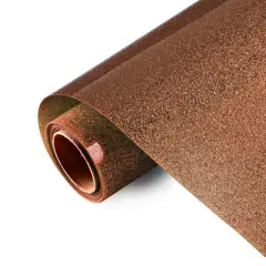 Glitter HTV IronHeat Transfer Vinyl DIY Heat Press Design for T-Shirts (Brown)